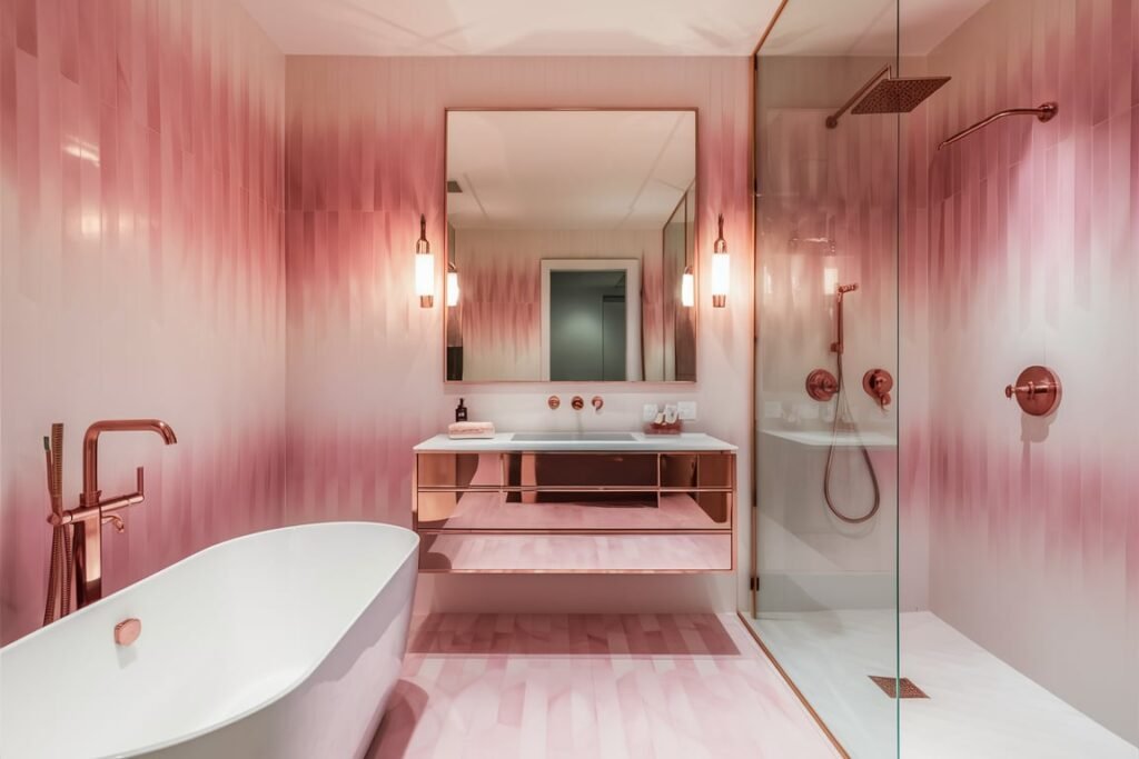 Blush Pink Ombre Bathroom
