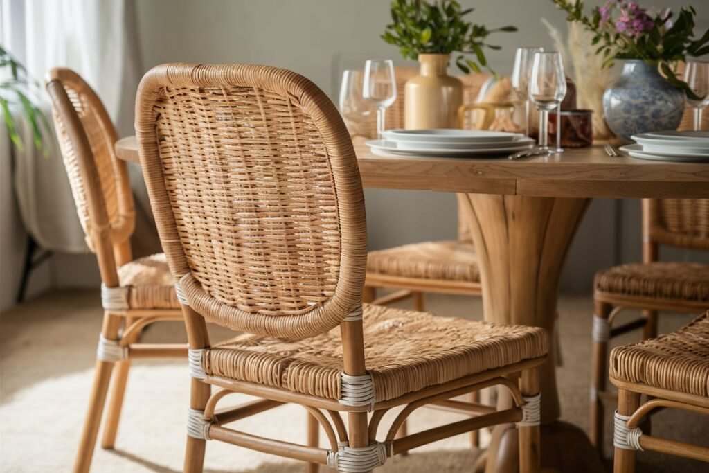 Bohemian Rattan Dining Chair
