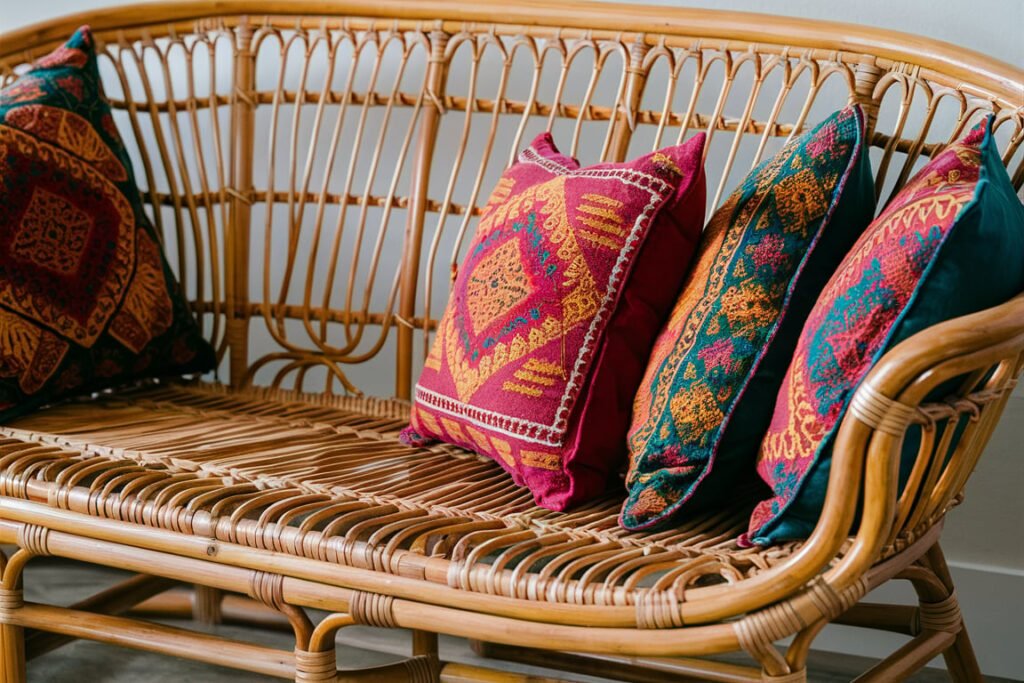 Bohemian Woven Bench
