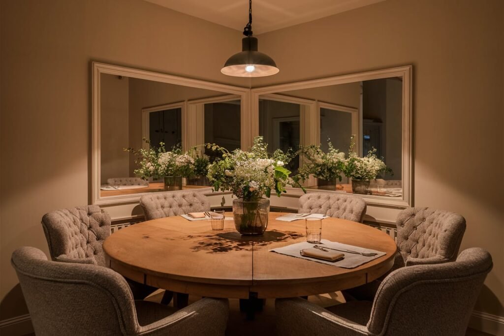 Cozy Small Dining Room with Round Table
