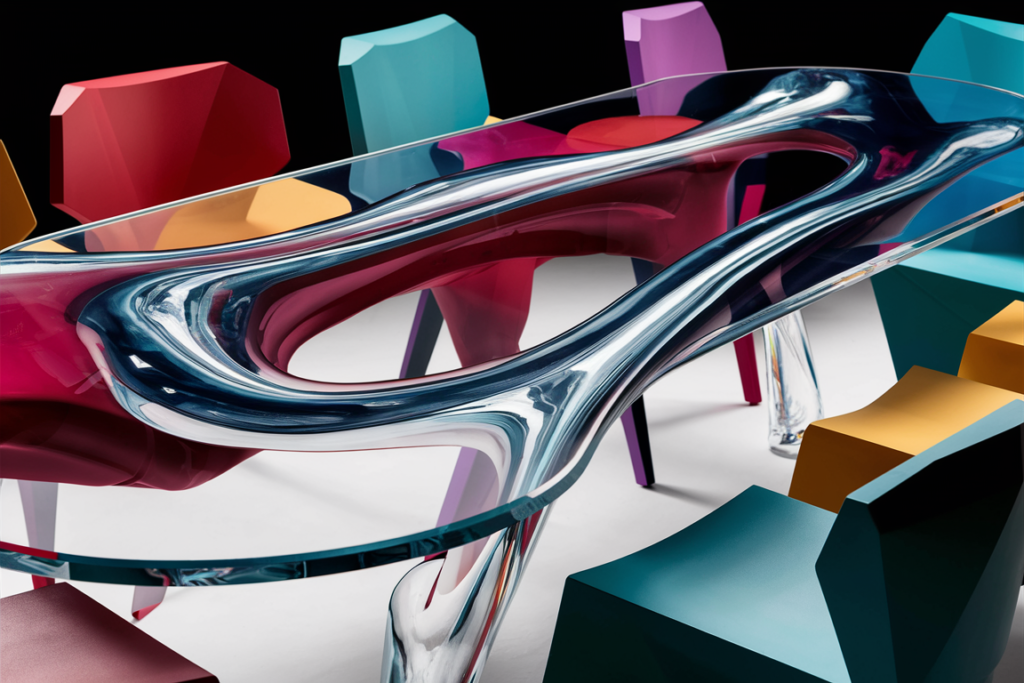 Futuristic Acrylic Dining Table