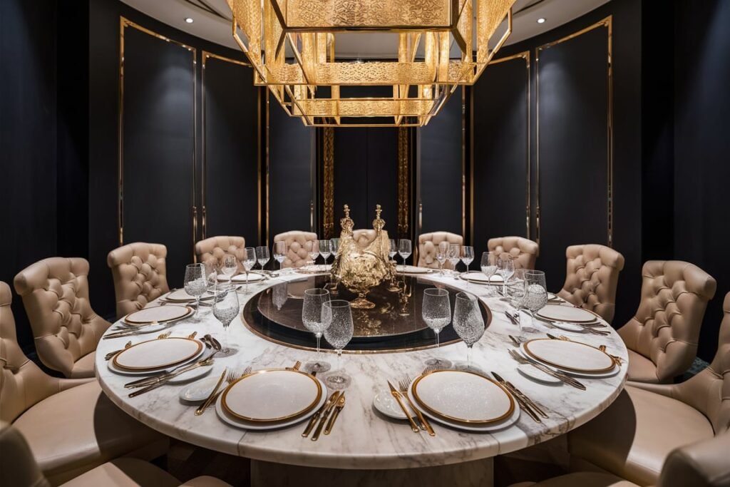 Glamorous Navy and Gold Setup