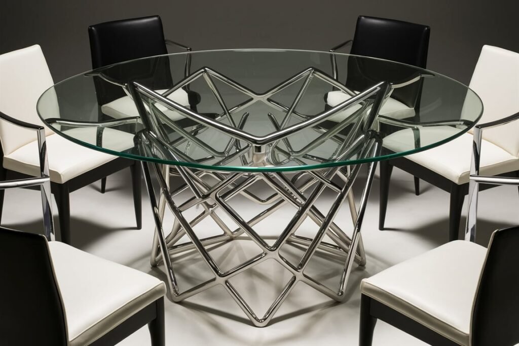 Glass-Top Dining Table