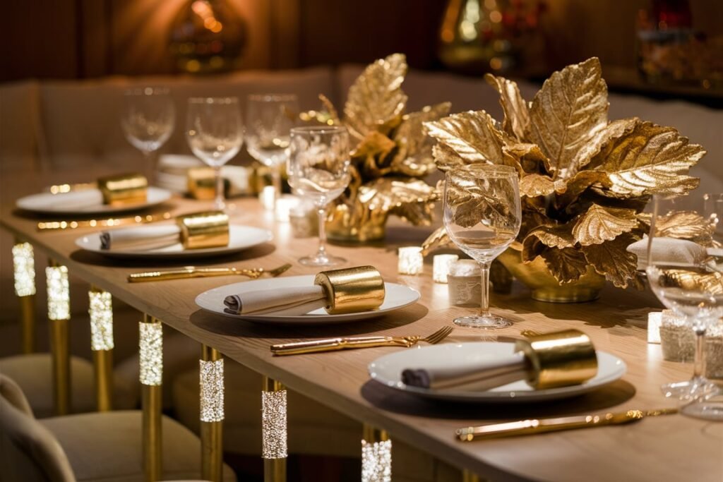 Gold-Accented Chandeliers for a Luxurious Vibe