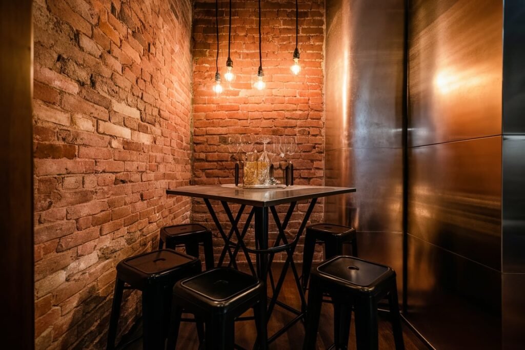  Industrial-Style Small Dining Area
