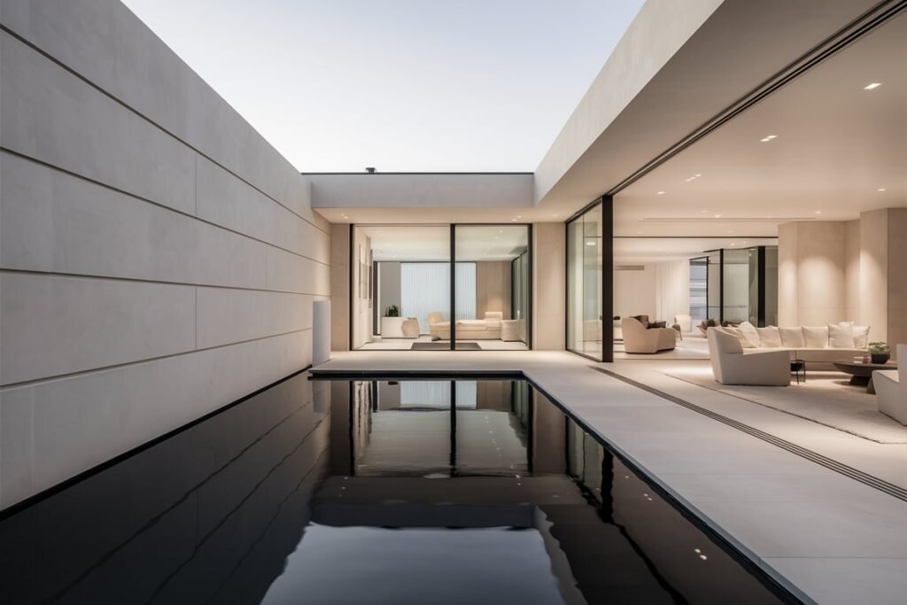 Minimalist Modern Home with Reflecting Pool
