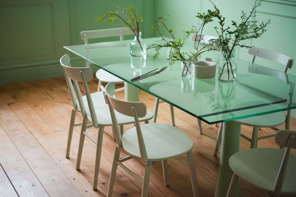 Mint Green Pastel Dining Room
