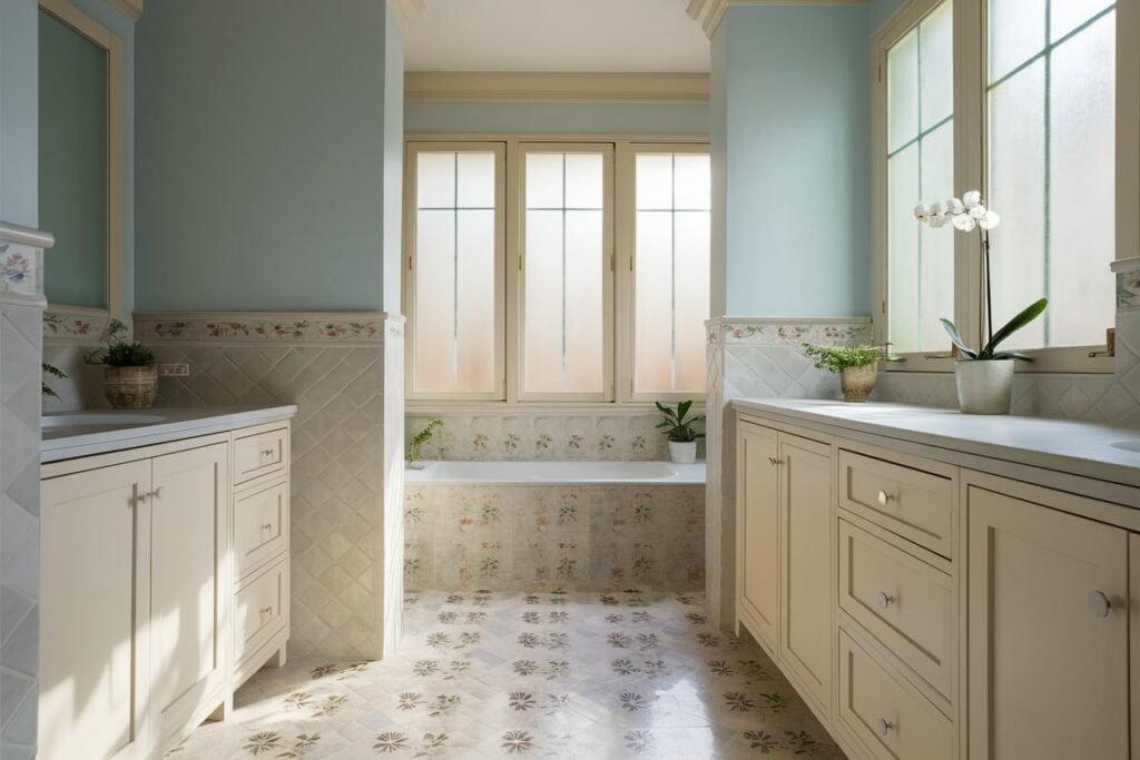 Soft Pastel Blue Washroom