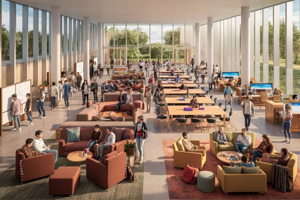 5. Vibrant University Common Area