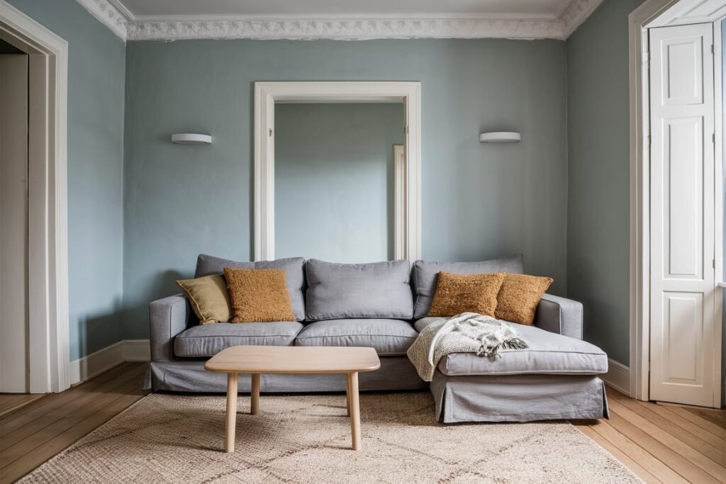 Airy Scandinavian Blue and Mustard