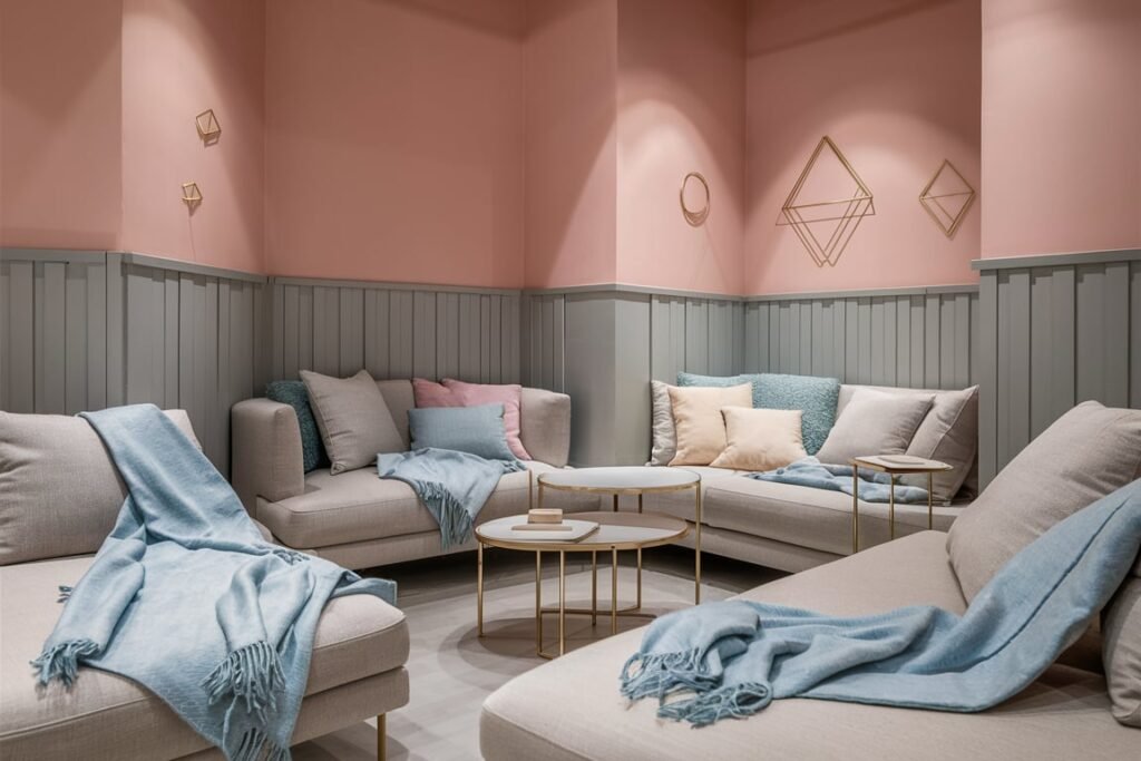 Blush Pink and Grey Modern Vibe
