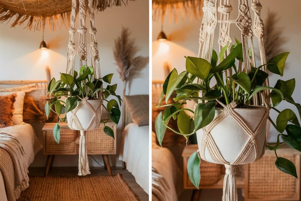 Bohemian Macramé Planter with Tassels
