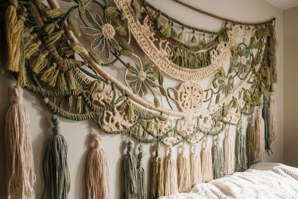 Boho Botanical Woven Tapestry