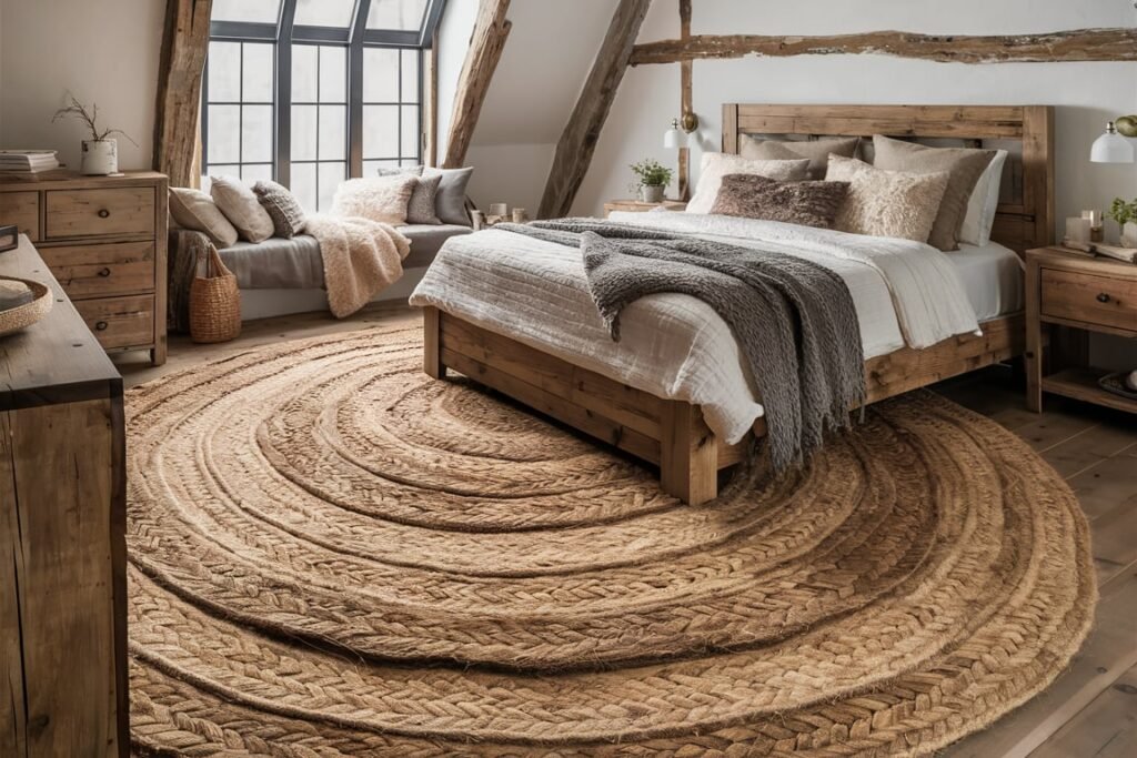 Braided Jute and Wool Rug for Rustic Appeal