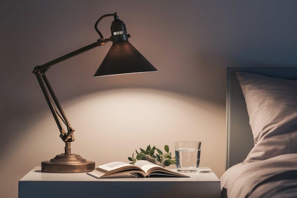 Bronze Industrial Lamp with Swivel Arm
