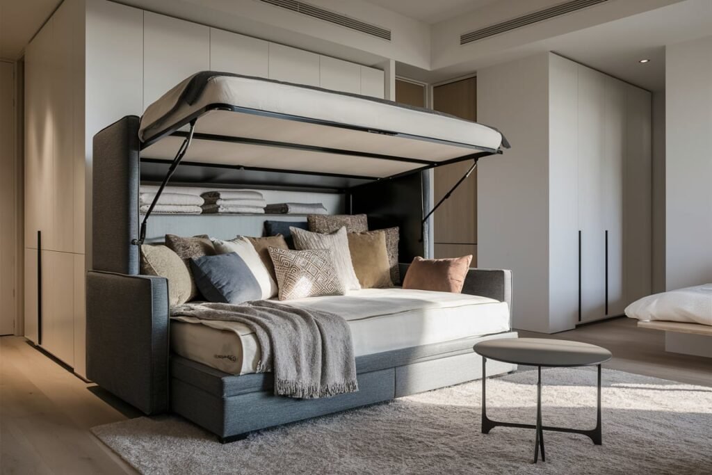 Convertible Sofa Bed with Storage
