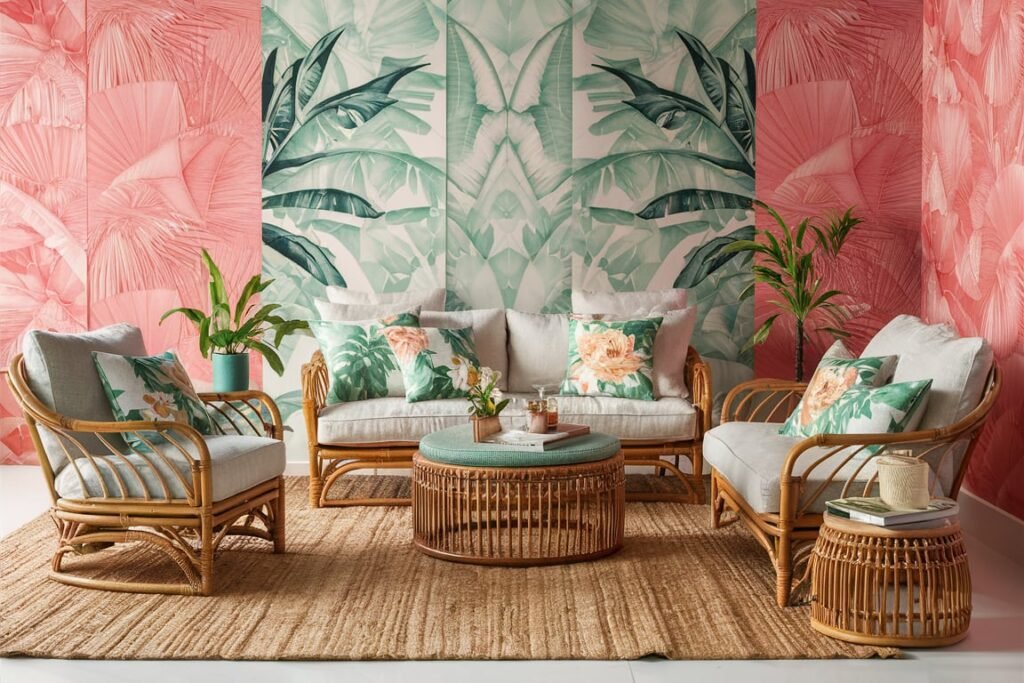  Coral and Mint Tropical Spring
