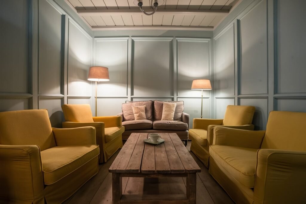 Cozy Charm in Blue and Mustard