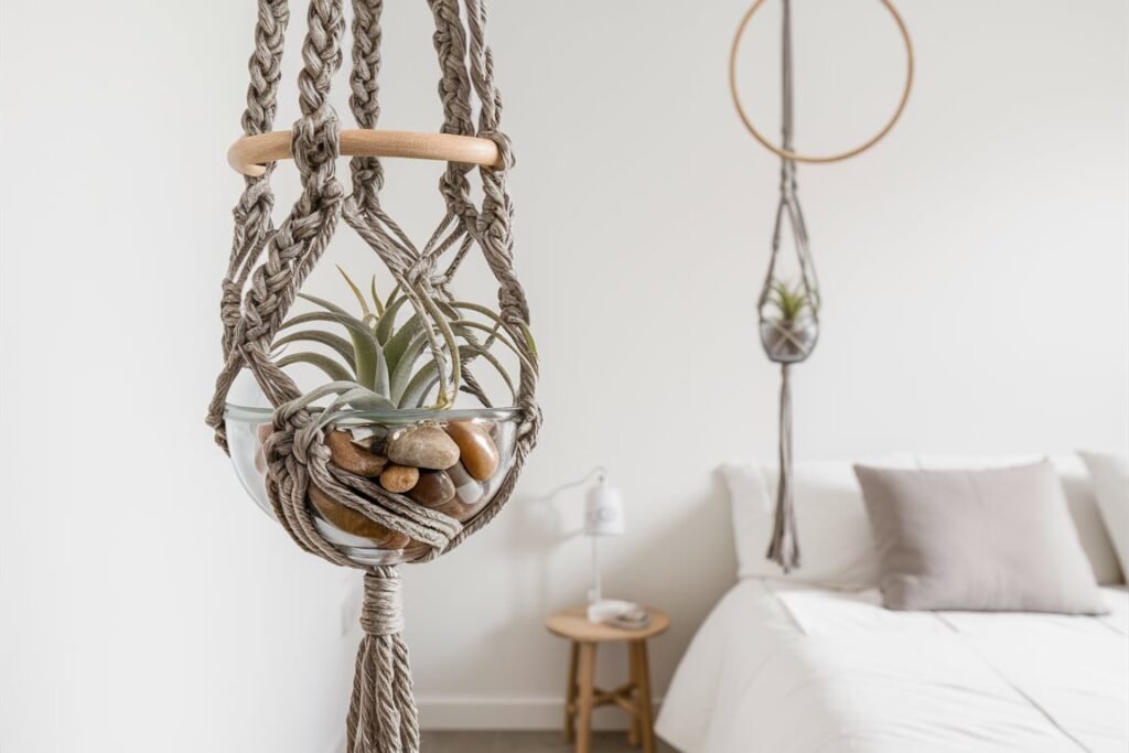 DIY-Inspired Macramé Planter with Glass Bowl
