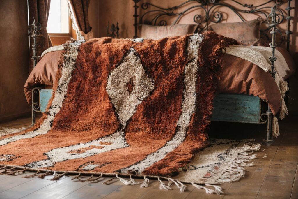 Distressed Moroccan Rug for Rustic Charm