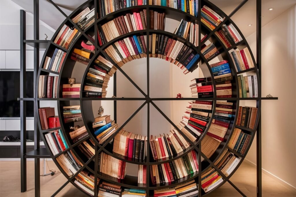 Dynamic Rotating Bookshelf
