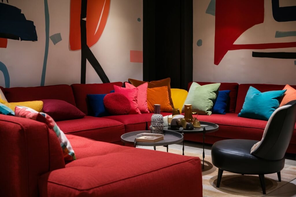 Eclectic Elegance with Red and Black