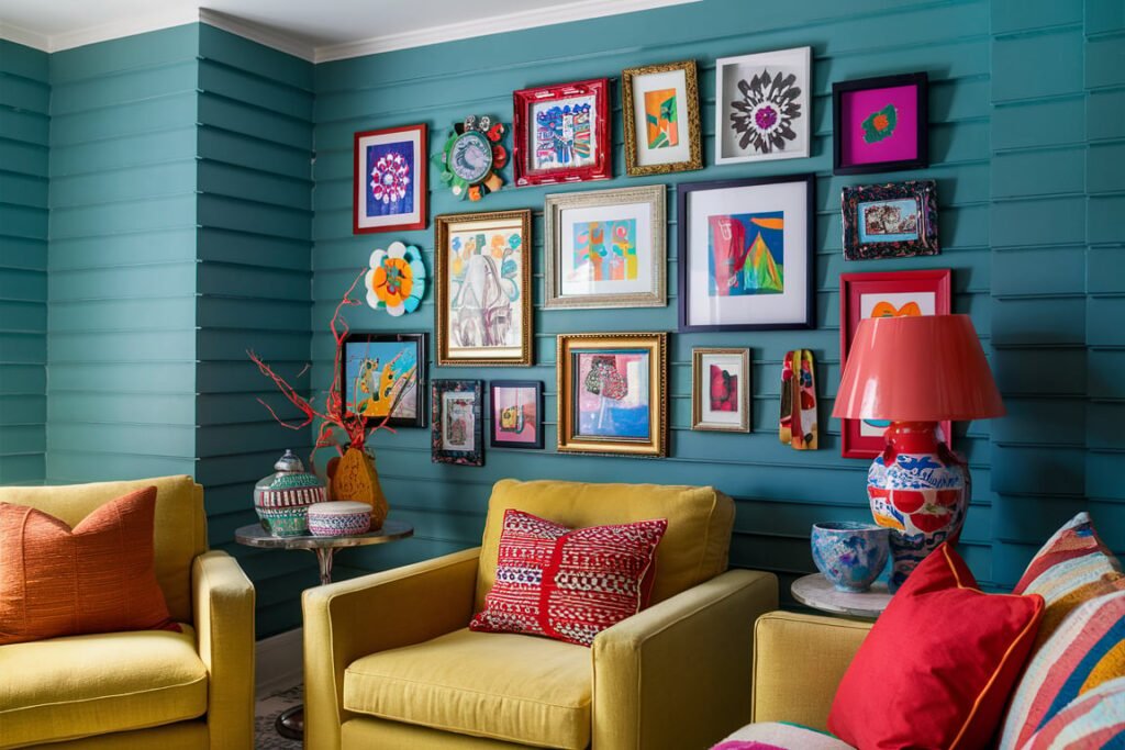 Eclectic Teal and Mustard Charm
