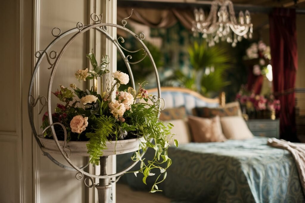 Elegant Iron Plant Stand with Circular Design