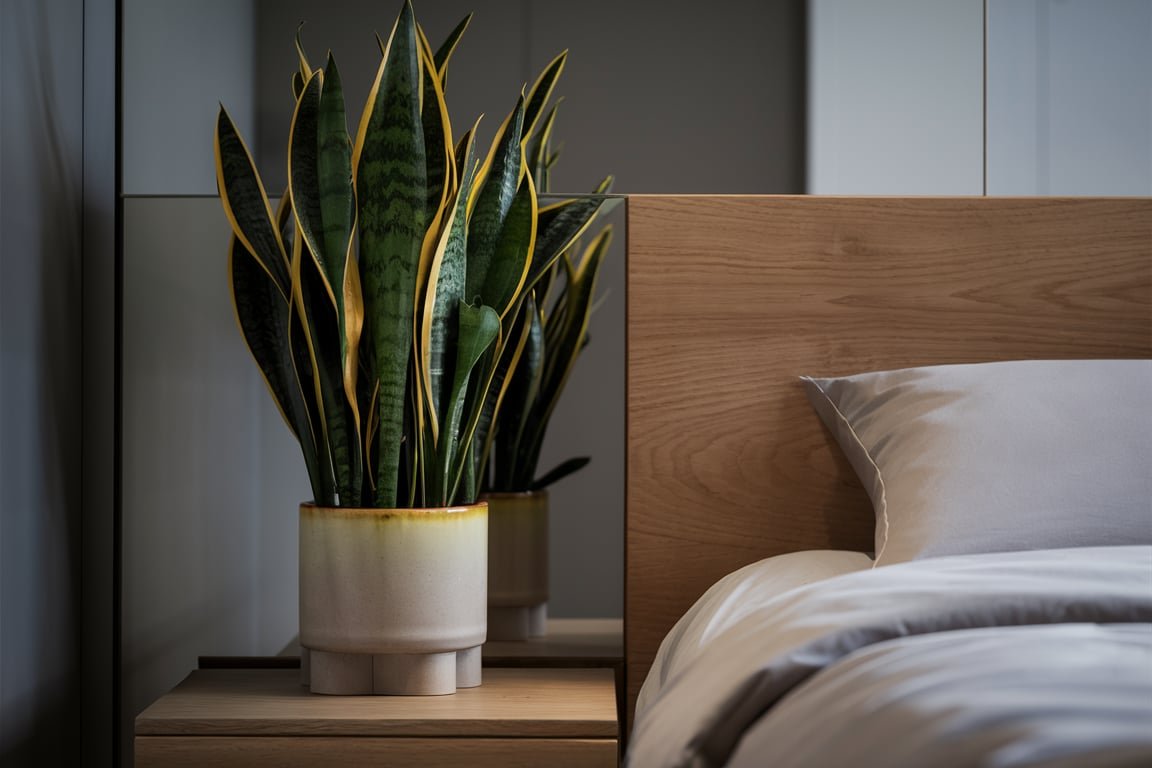 Elegant Snake Plant in a Minimalist Ceramic Pot