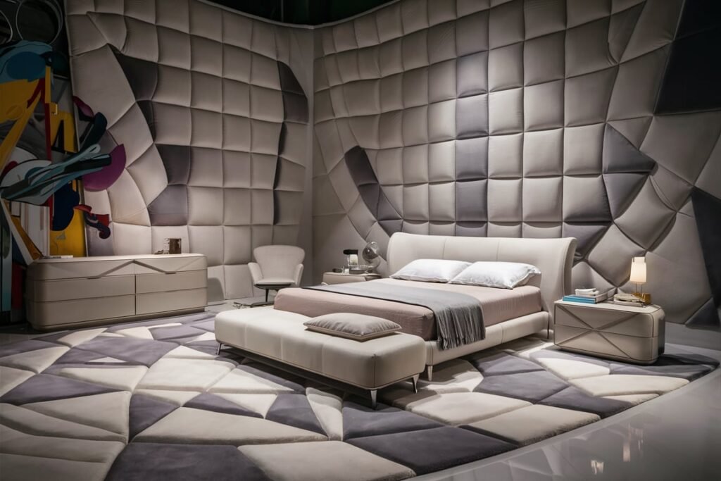 Geometric Gray Oversized Rug for Modern Vibes
