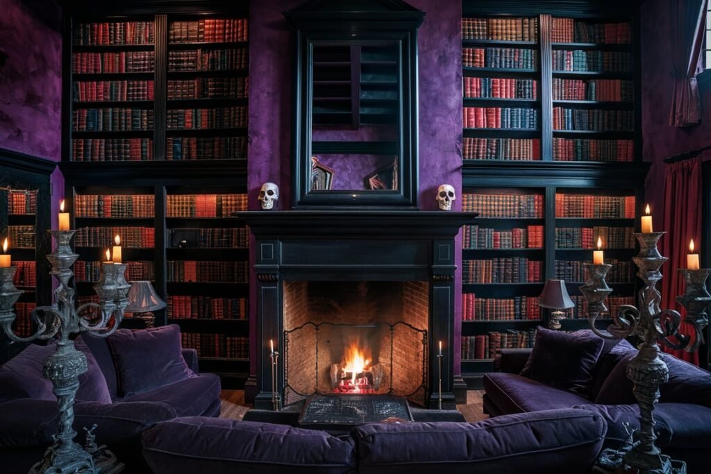 Grand Gothic Living Room with Antique Accents