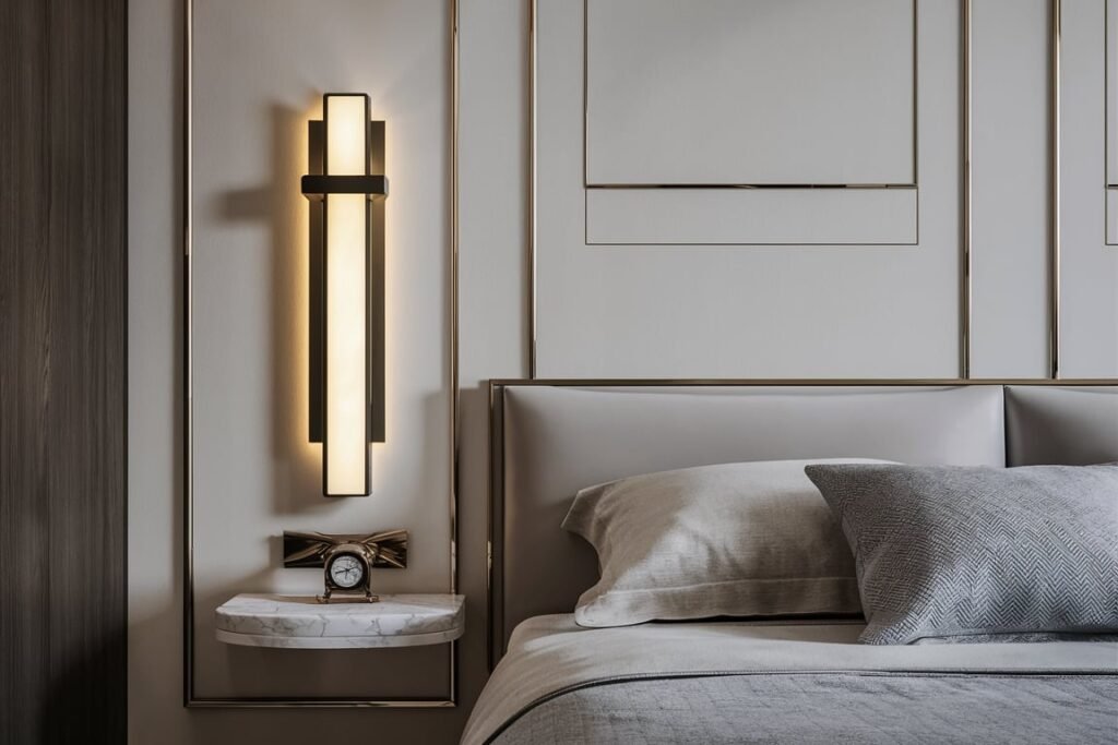 LED Wall Sconce with Marble Shelf