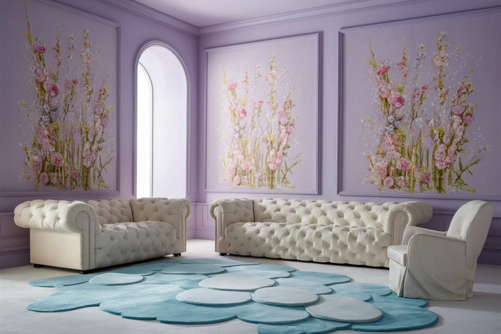 Lavender and Pastel Blue Sophistication
