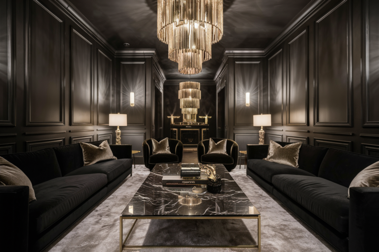 Luxurious Charcoal and Gold Elegance