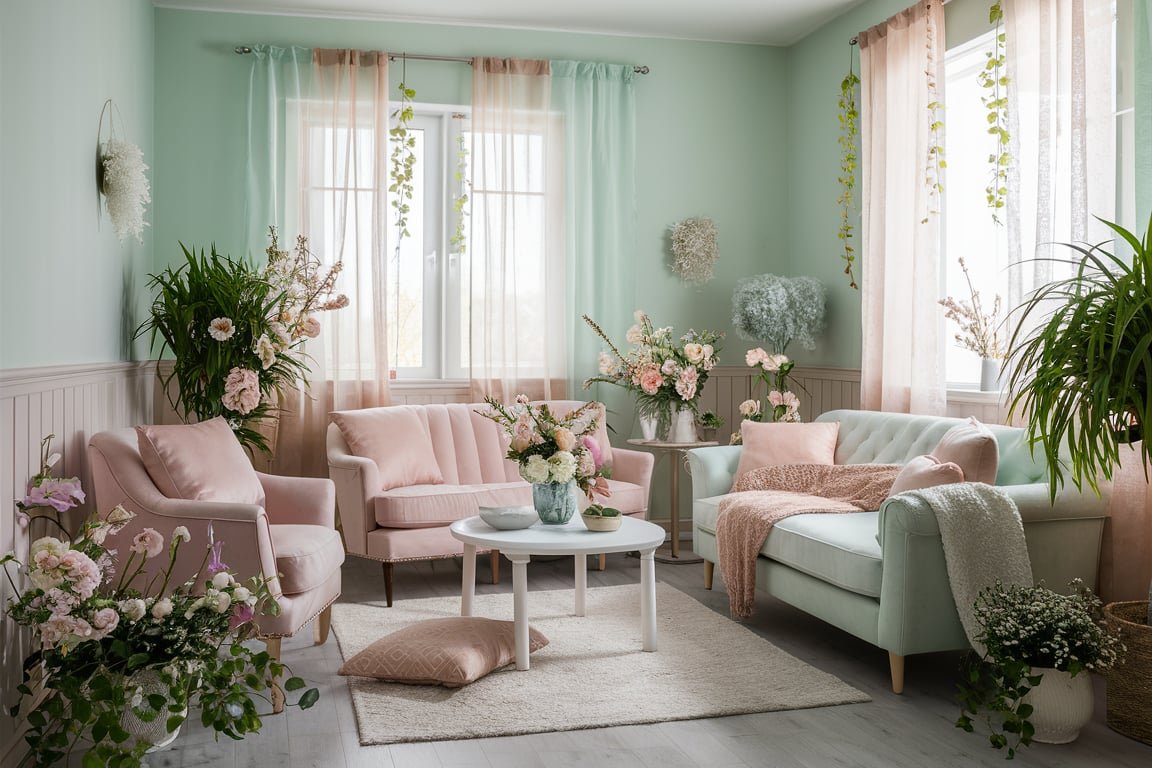 Mint Green and Blush Pink Elegance