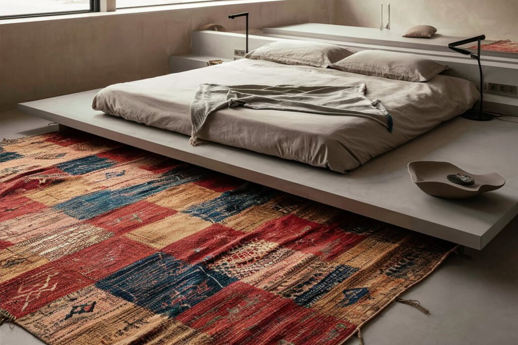 Patchwork Moroccan Rug for Contemporary Style