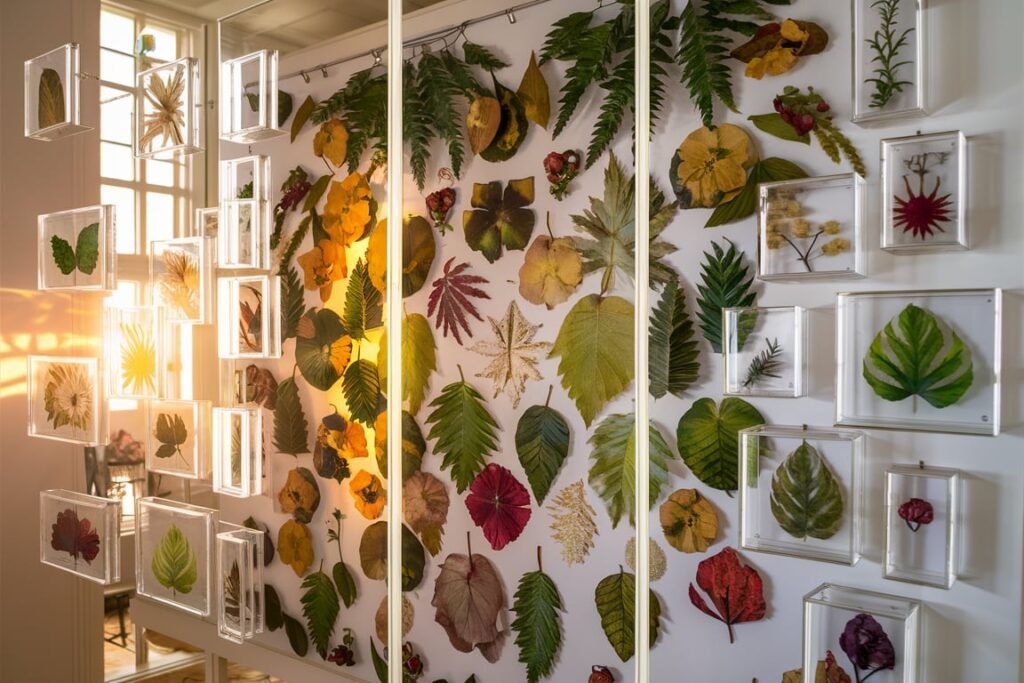 Pressed Leaf and Flower Collage