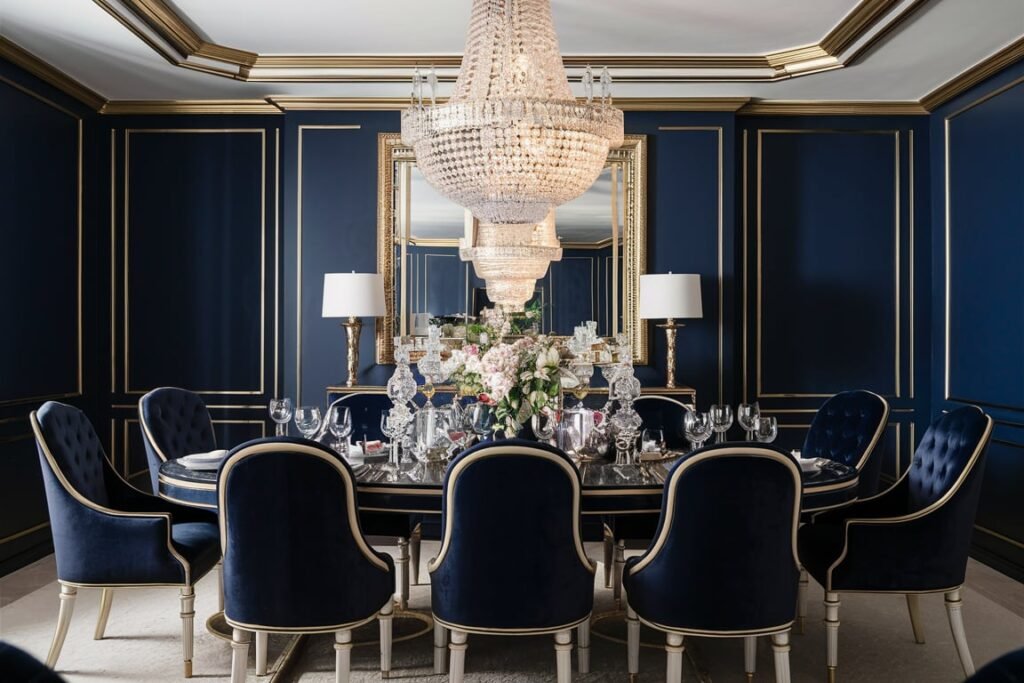  Scandinavian Navy Blue Dining Rooms
