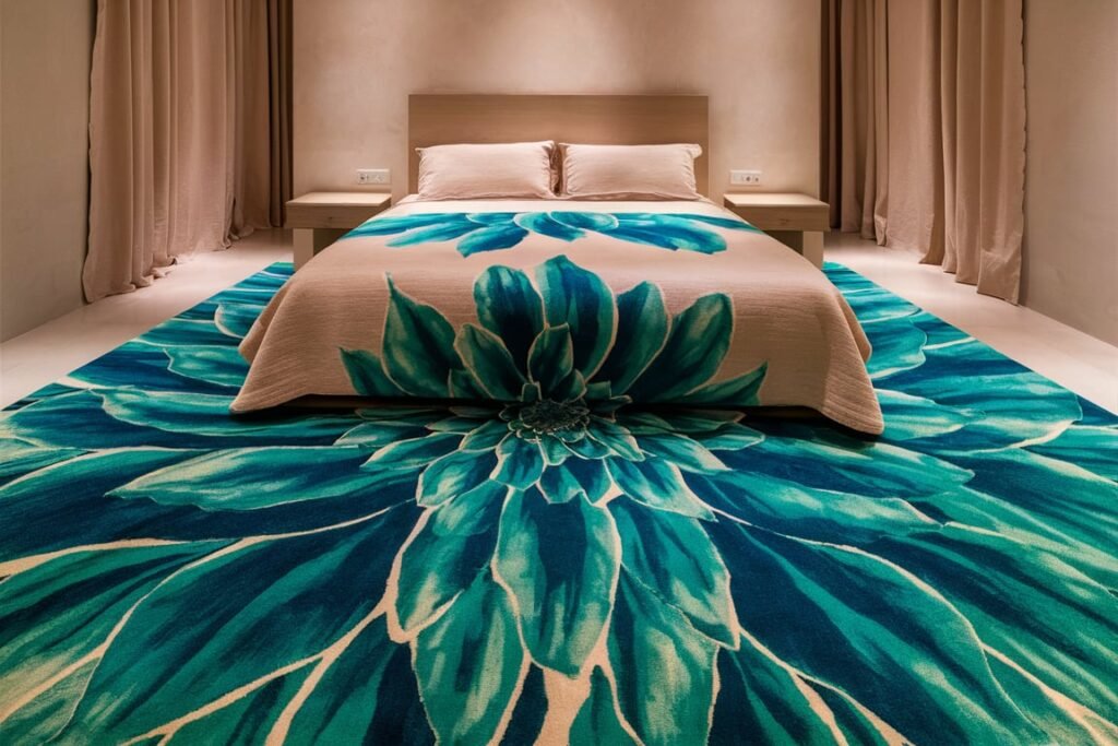 Vibrant Floral Oversized Rug for a Pop of Color
