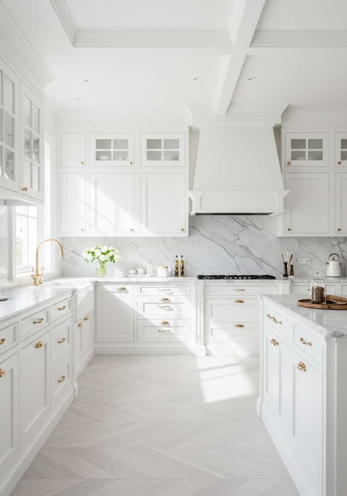 All-White Luxury Kitchen
