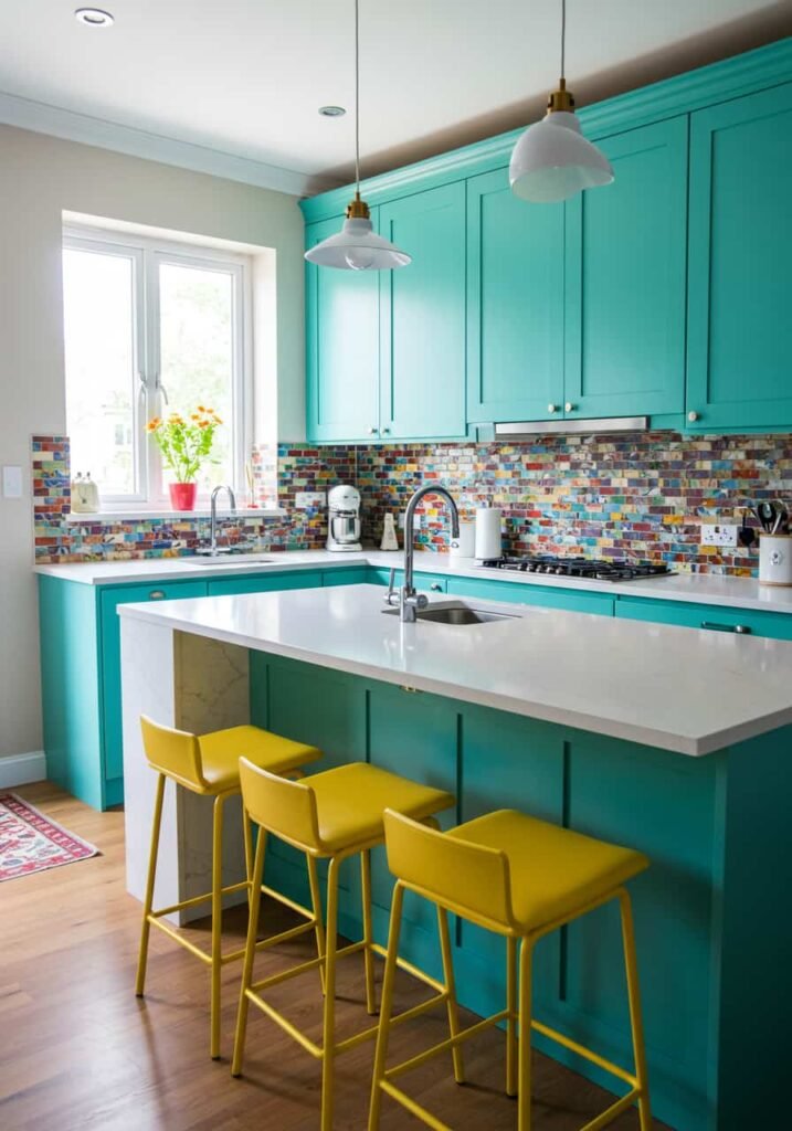 Bold Colorful Kitchen-min