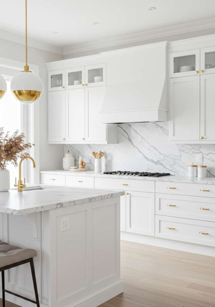  Bright and Airy All-White Aesthetic Kitchen
