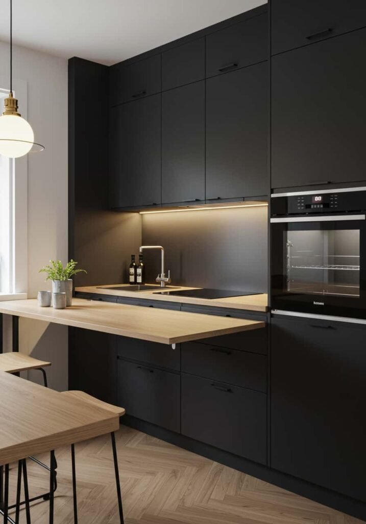 Compact Kitchen with Smart Storage Solutions
