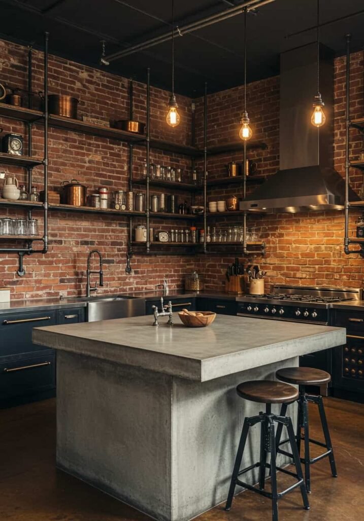 Industrial Loft-Style Kitchen
