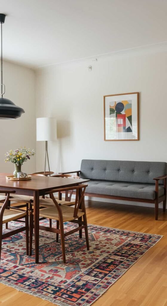 Mid-Century Modern Living and Dining Room
