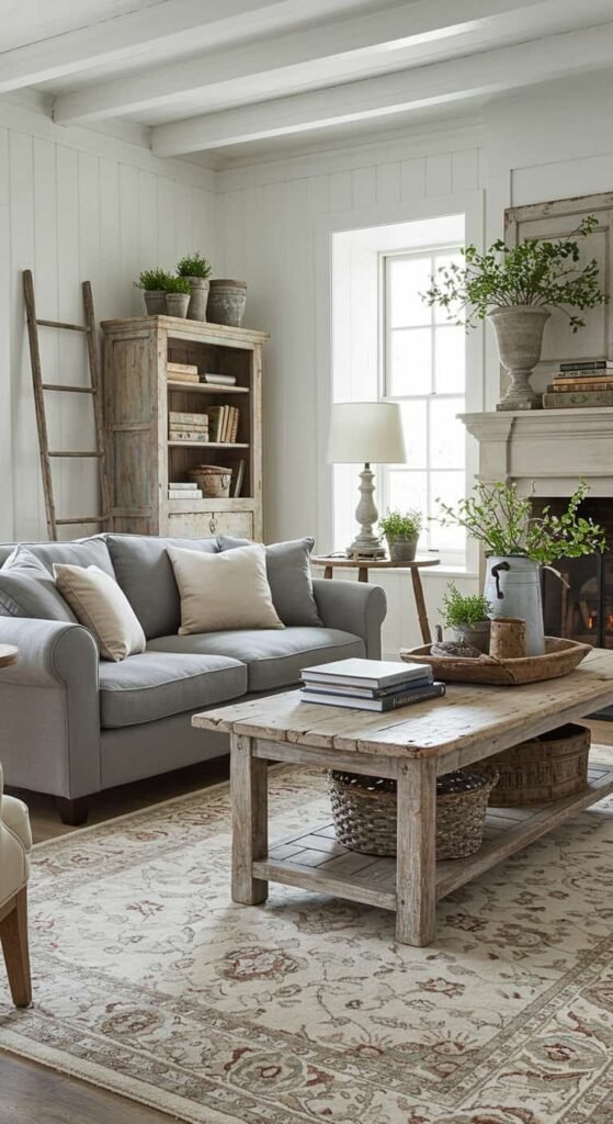 Modern Farmhouse French Country Living Room
