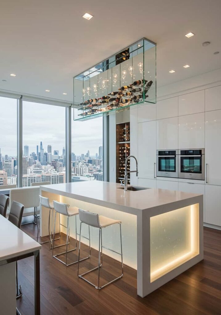  Penthouse Luxury Kitchen with a Skyline View