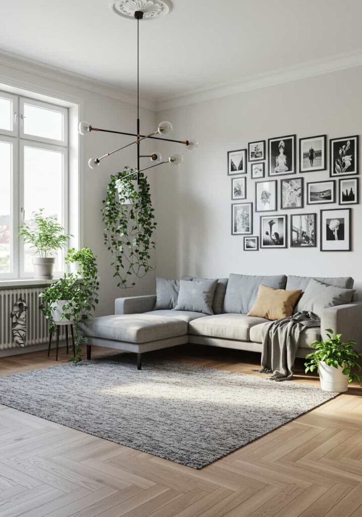  Scandinavian Modern Living Room
