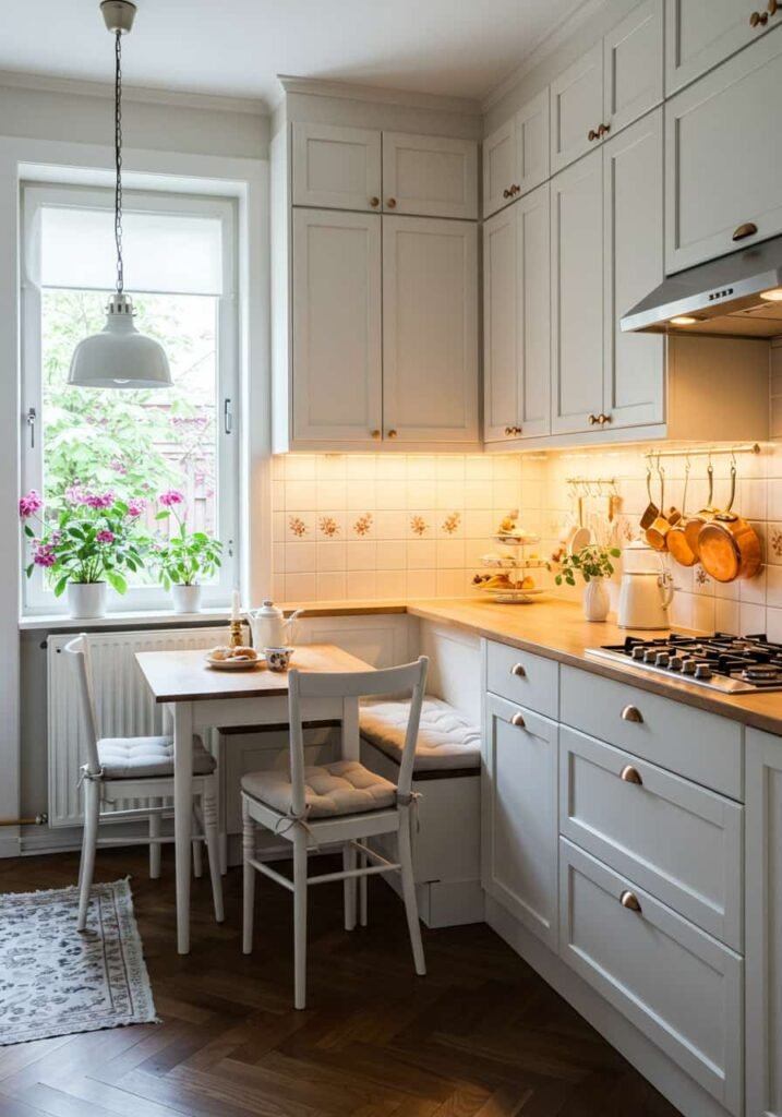  Small Yet Cozy Kitchen with a Breakfast Nook
