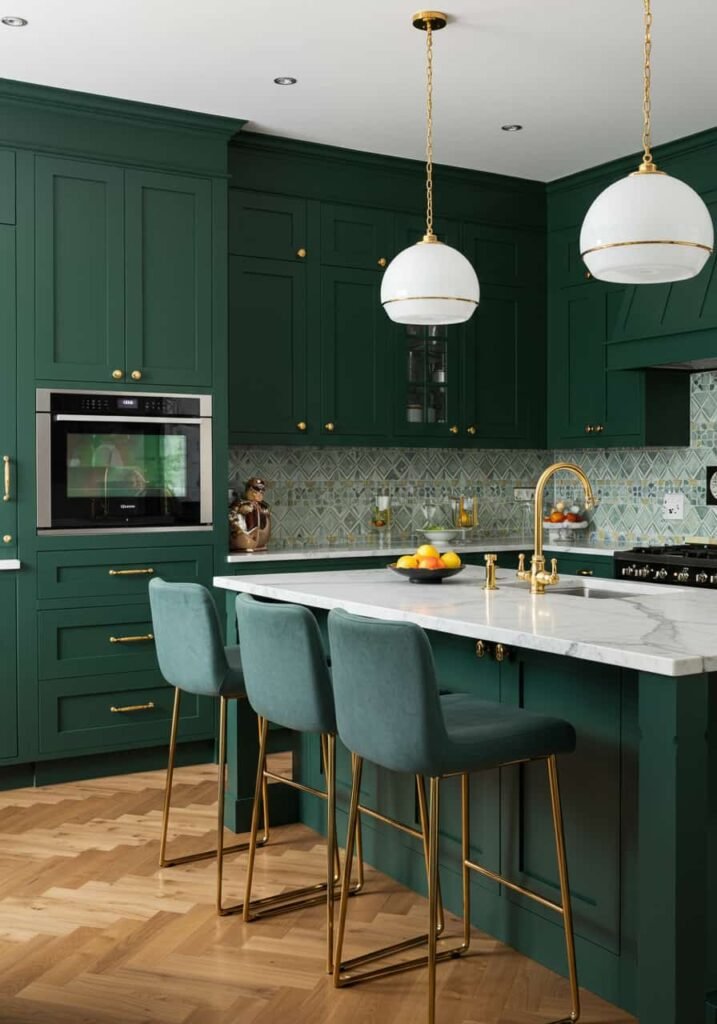 Vintage Glam Luxury Kitchen with Art Deco Details